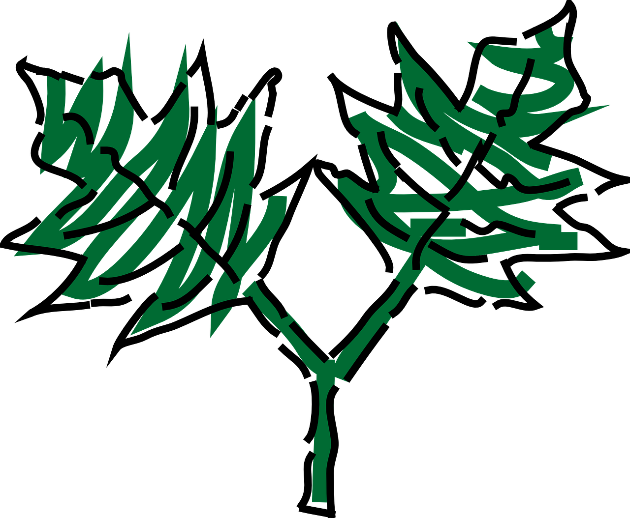 Forest Clipart Two Tree - Clip Art (1280x1054)