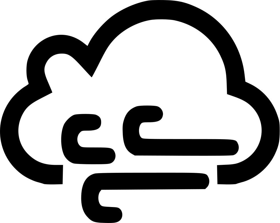 Cloud Wind Windy Comments - Wind And Snow Icon (981x782)