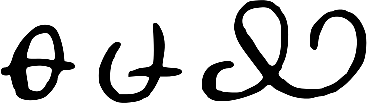 Greek Cursive Variants Theta - Cursive Theta (1024x364)