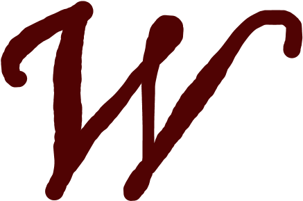 W Transparent Cursive - W Cursive (503x338)