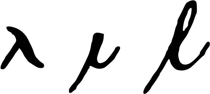 Greek Cursive Variants Lambda - Greek Cursive Variants Lambda (1280x455)