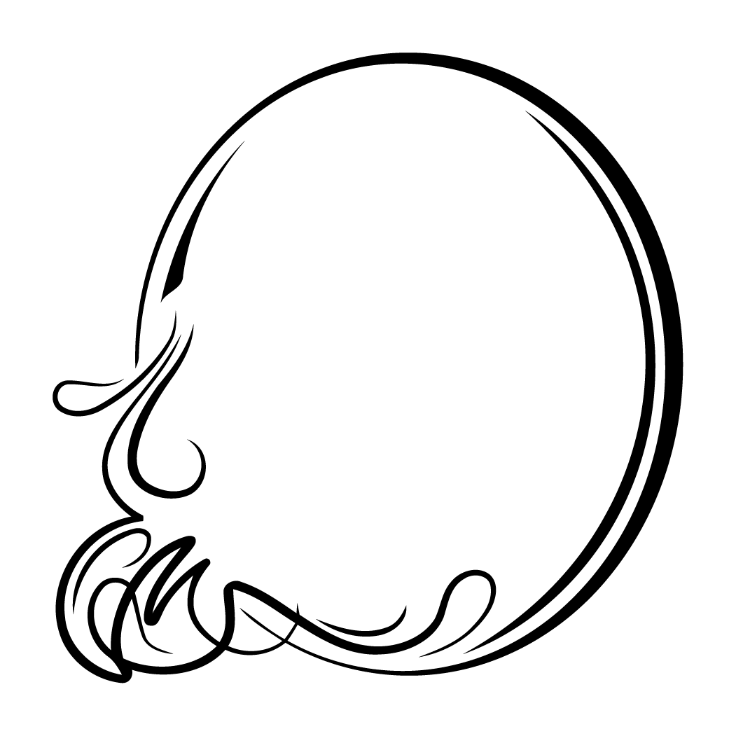 Black & White Oval Border (1051x1051)