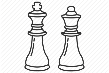 Chess Pieces Drawing - Easy Chess Piece Drawing (450x300)