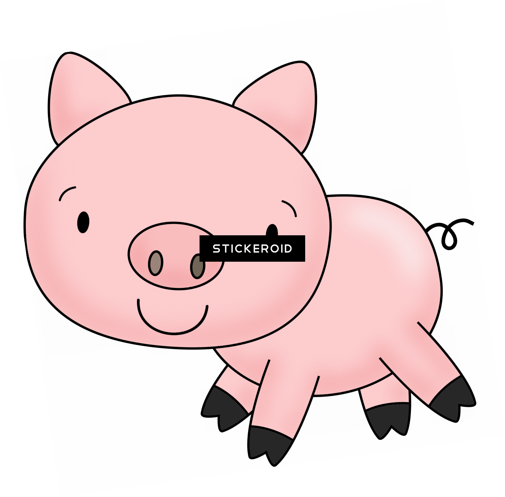 Pig - Cartoon (1721x1694)