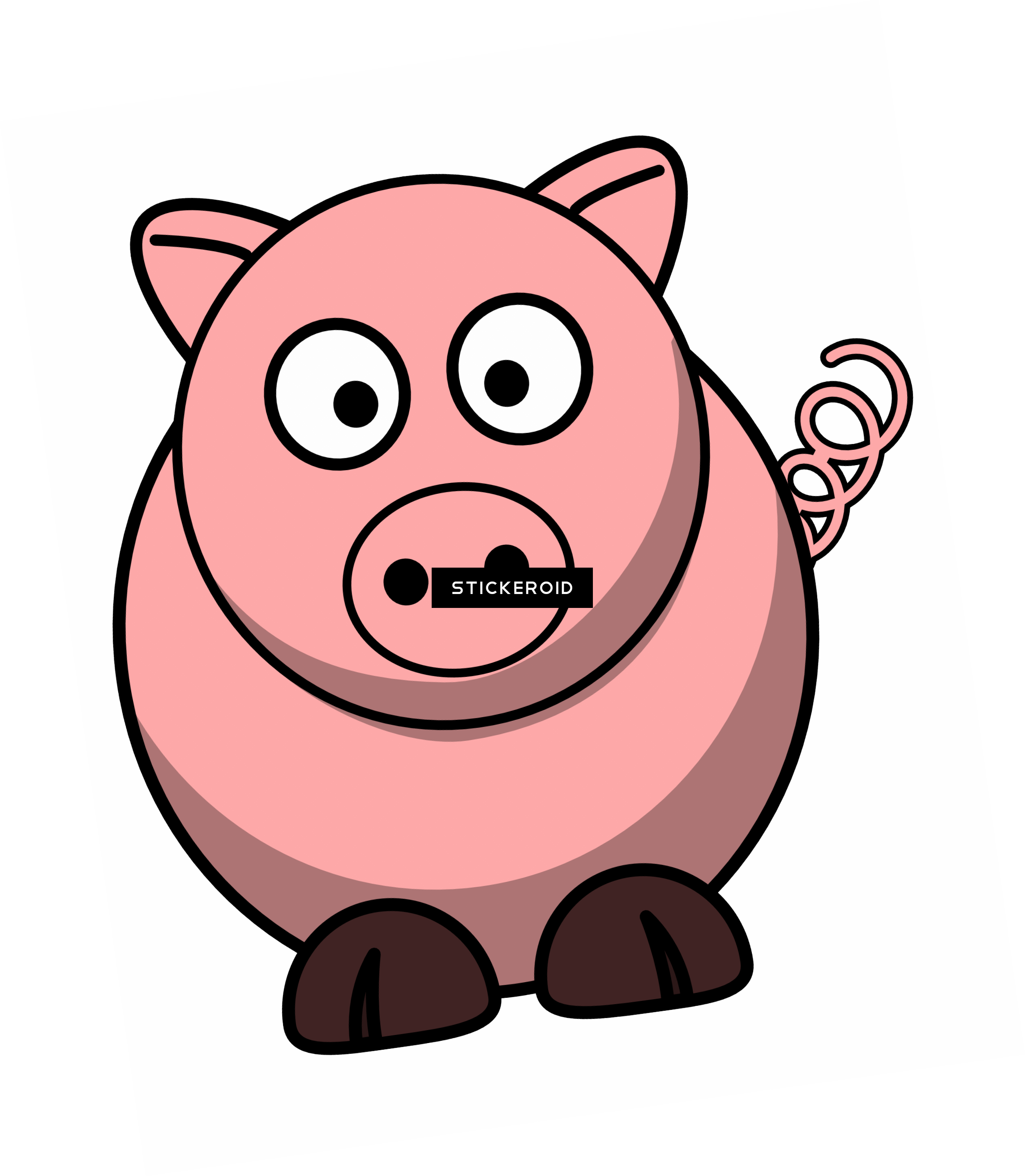 Pig - Cartoon Pig Throw Blanket (2289x2627)