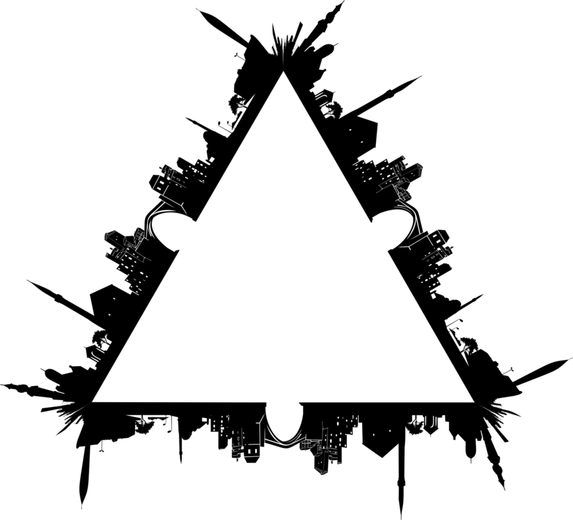 Silhouette Skyline Computer Icons Triangle User Interface - Triangular Png (826x750)