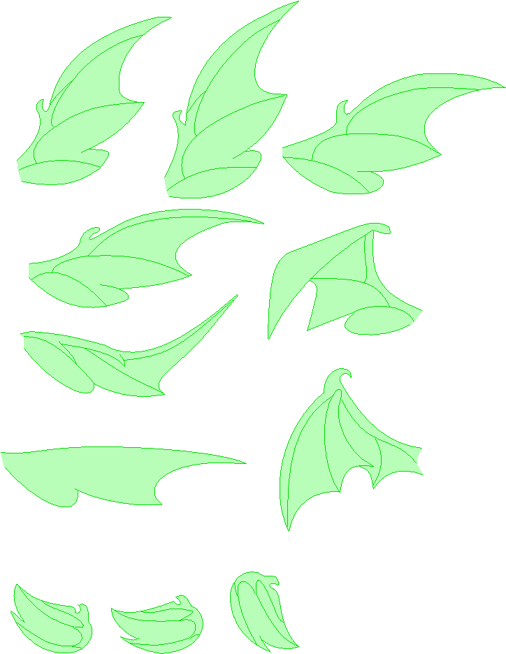 Mlp Base Set - Mlp Bat Wings Base (740x993)