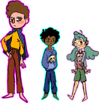 Indigo-lilacs - Cartoon (400x413)