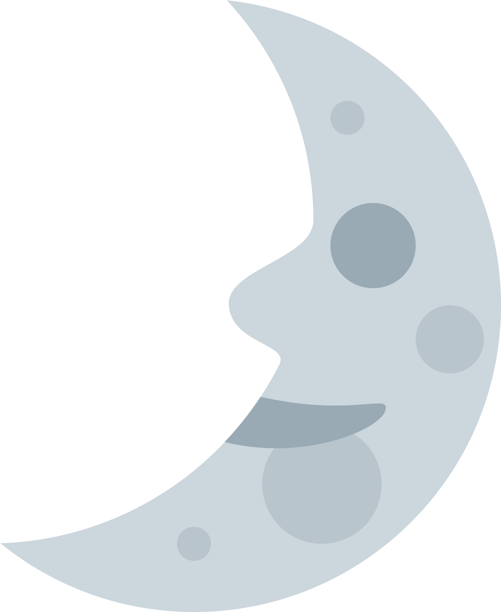 First Quarter Moon With Face - Crescent (2048x2048)