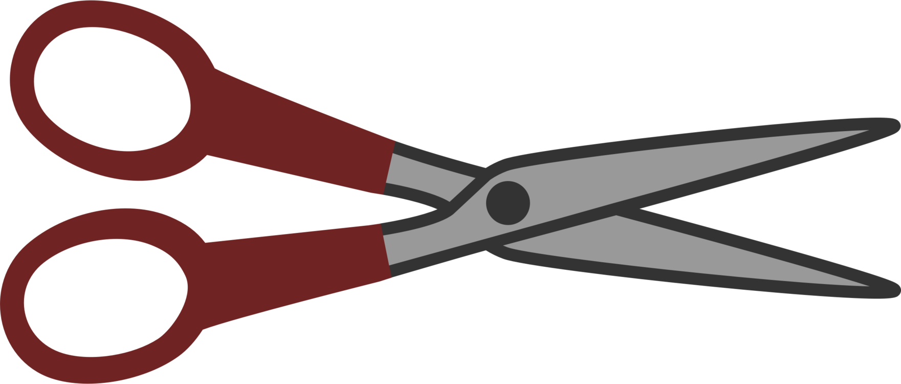 Scissors Line Angle - Scissors In Clip Art (1761x750)