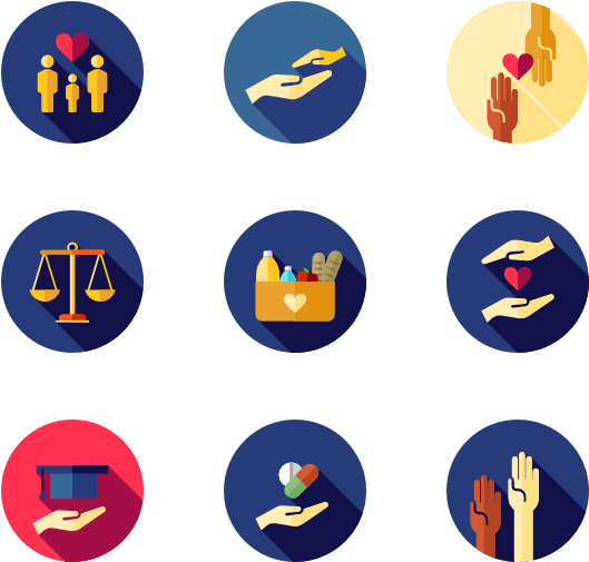 Charity - Charity Flat Icon (600x564)