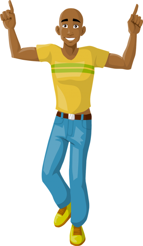 Happy,man,dancing,man - Dancing Man Transparent (500x856)