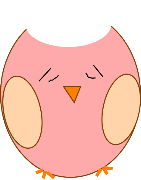 Sad Owl Clipart (468x597)