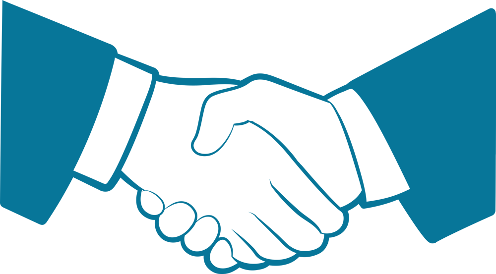 Download Handshake Black And White Clipart Handshake - Shake Hands Clipart Black And White (1000x553)