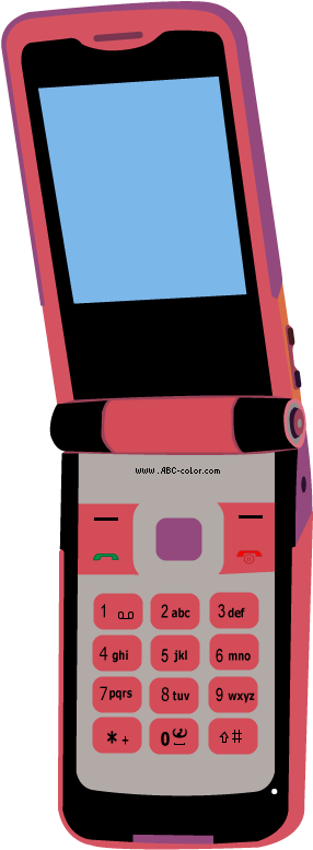 Download Bitmap Picture Clamshell Mobile Phone - Мобильный Телефон Рисунок (567x822)