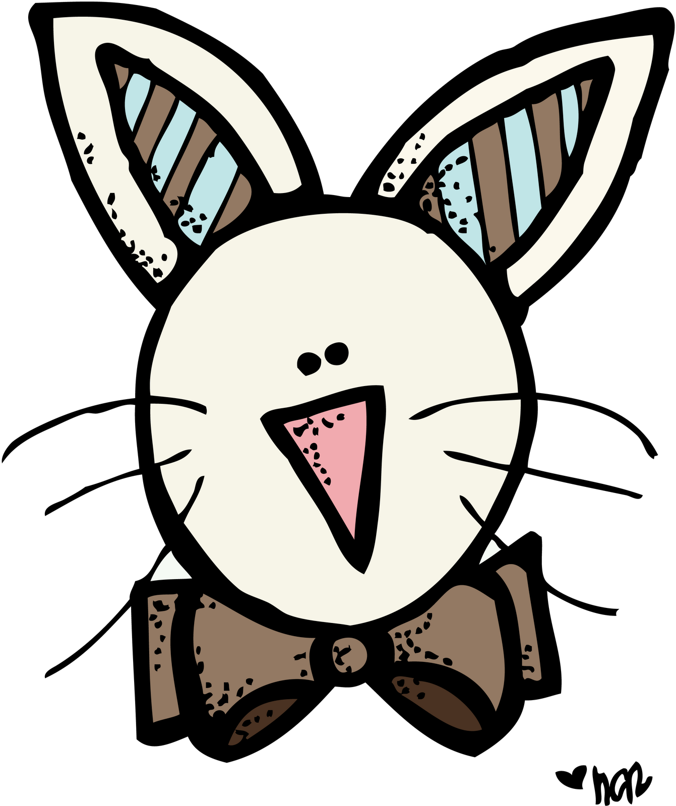 Lil Mr - Bunny - Melonheadz Easter Clipart (1360x1600)