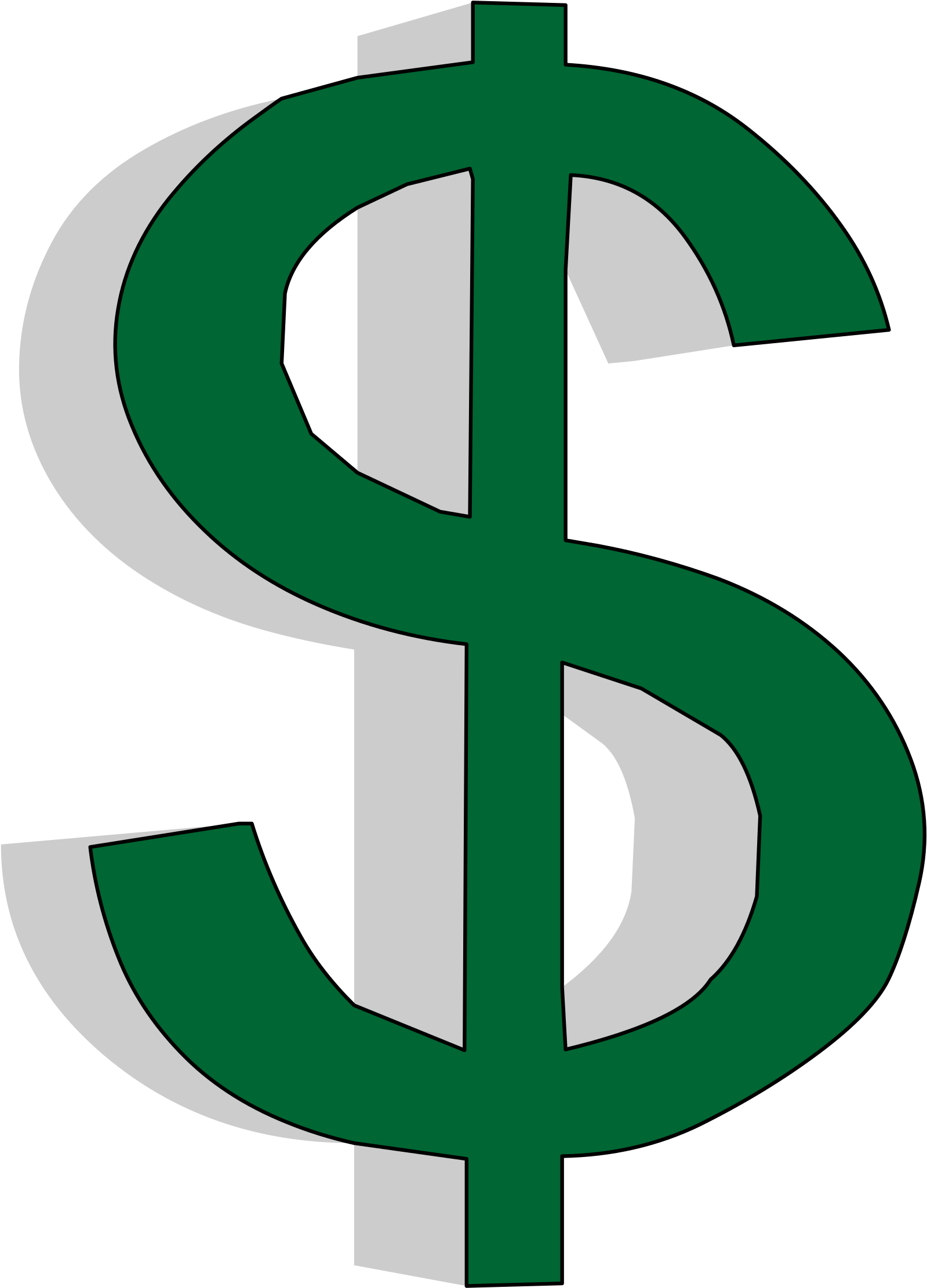 Big Image - Dollar Sign With Two Lines (1697x2400)