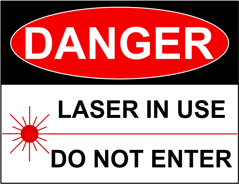 Medium Image - Laser In Use Sign (970x750)