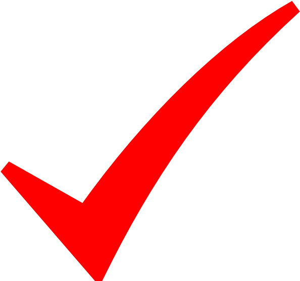 Check Mark Clip Art - Red Check Mark Vector (600x557)