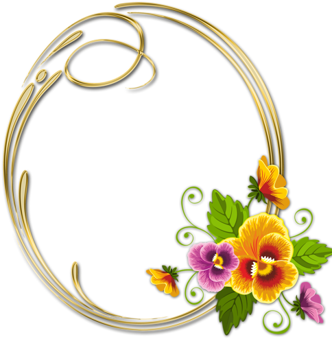 5 - Circulo Com Flores Em Png (500x500)