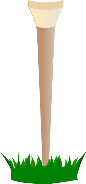 Golf Tee Transparent Clipart (276x589)