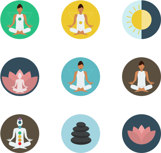 Meditation - Yoga Icon Vector (600x564)