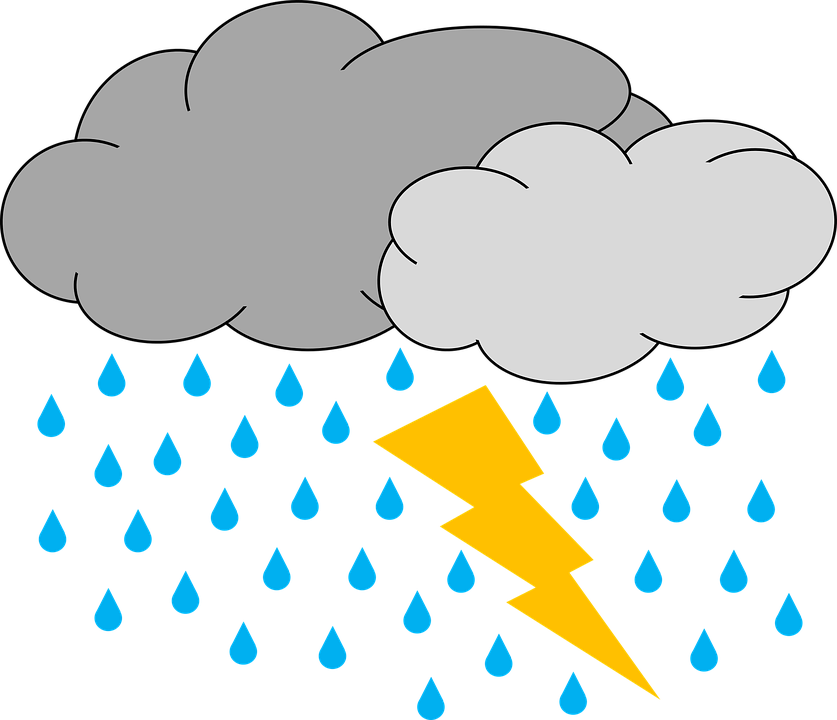 Img - Thunderstorm Clipart (837x720)