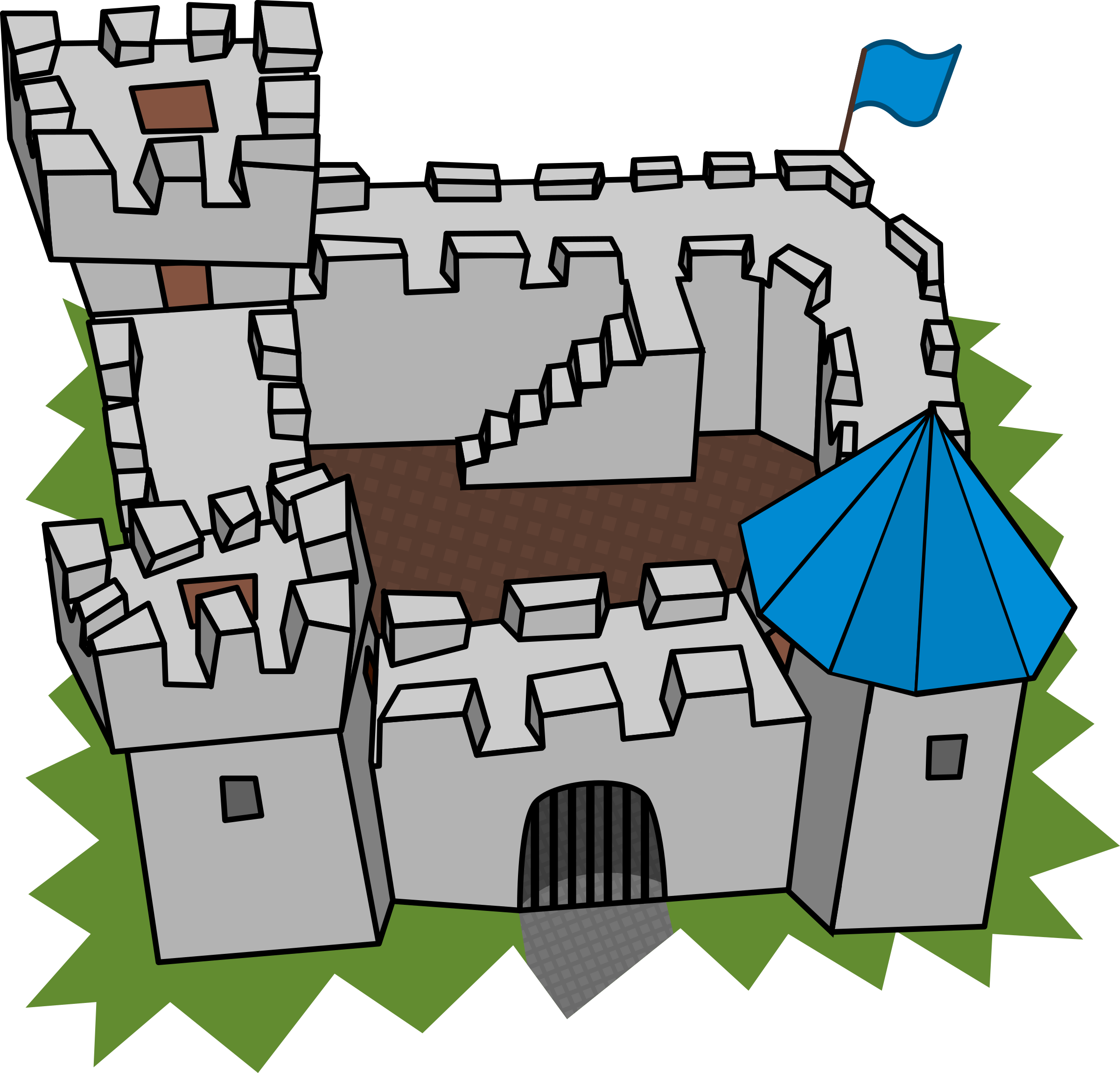 Big Image - Castle Clip Art (2400x2297)