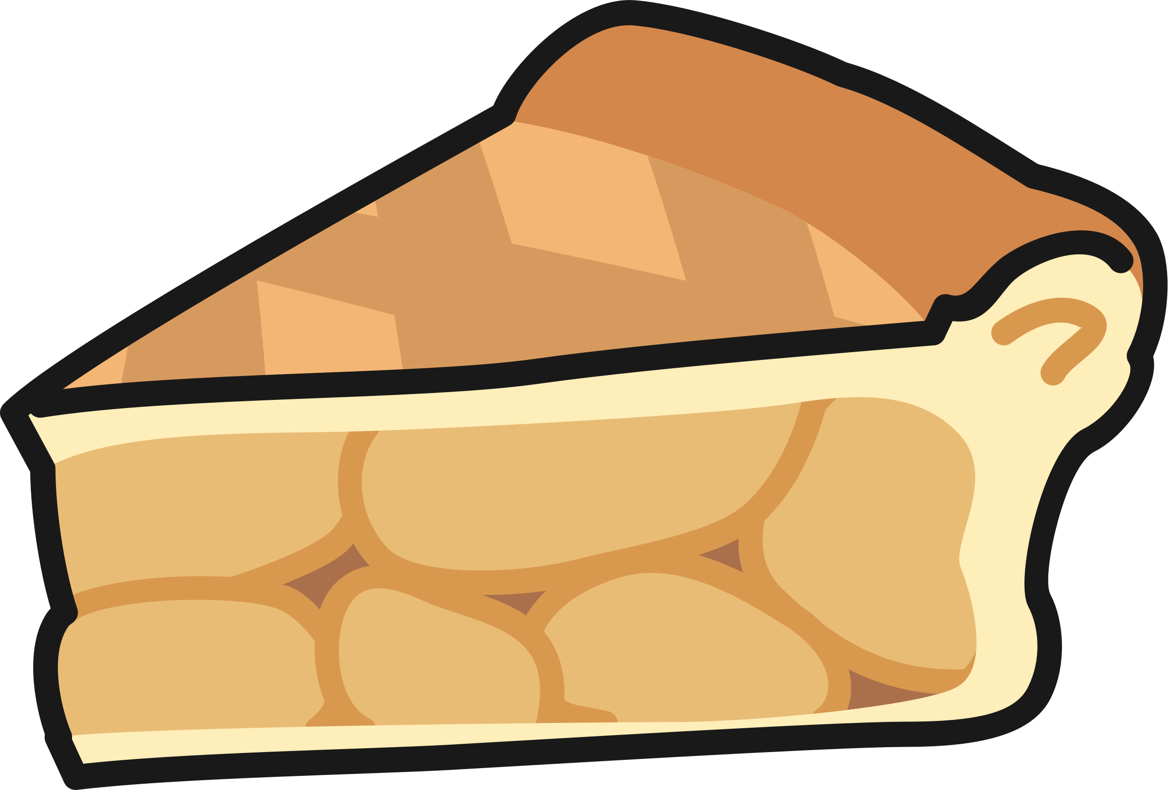 Big Image - Apple Pie Clip Art (2400x1624)