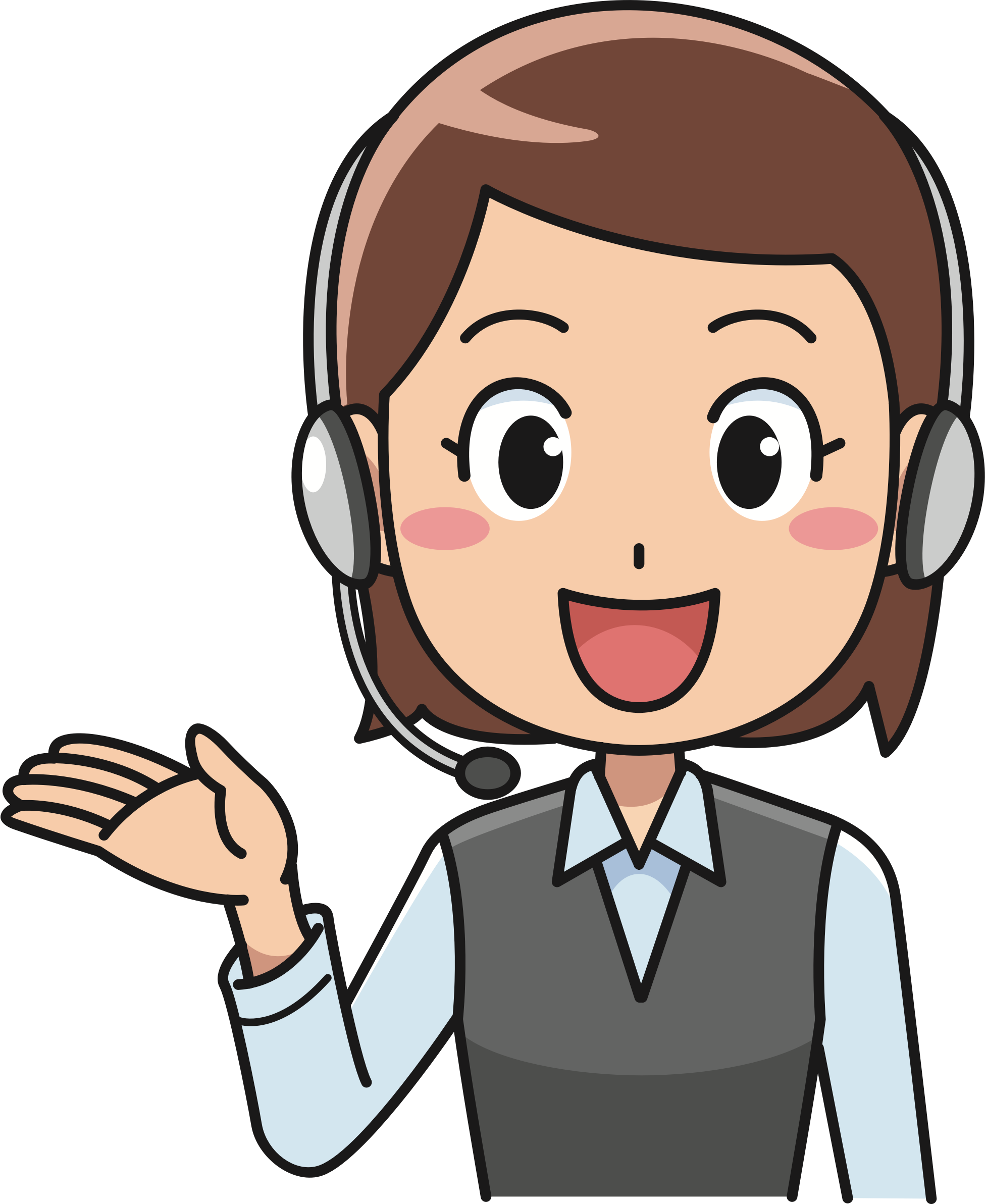 Big Image - Call Center Agent Clipart (1951x2385)