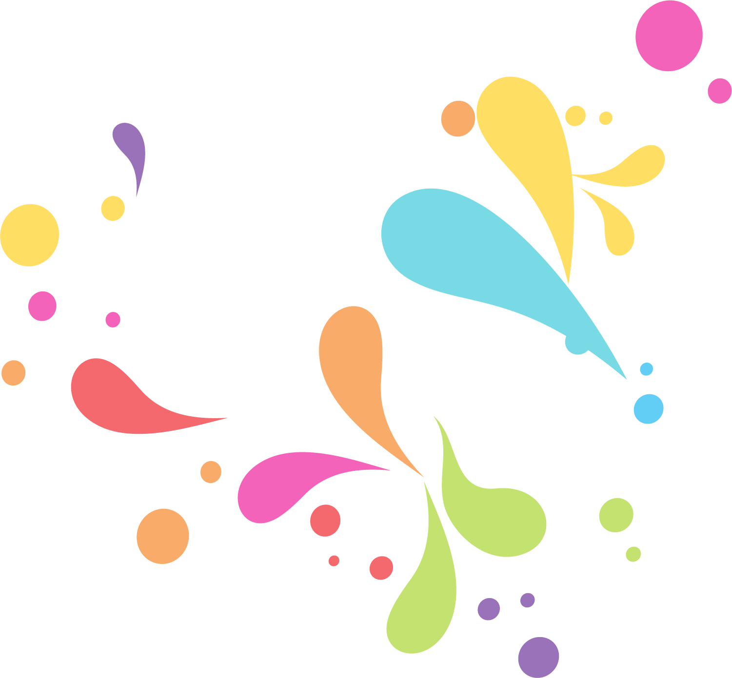 Drop Color Clip Art - Gotas De Agua De Colores Png (1501x1391)