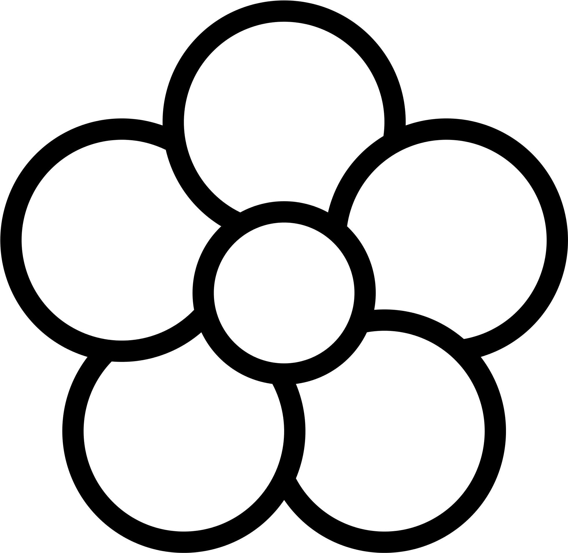 File - Flower 5 Petals Drawing (2000x1942)