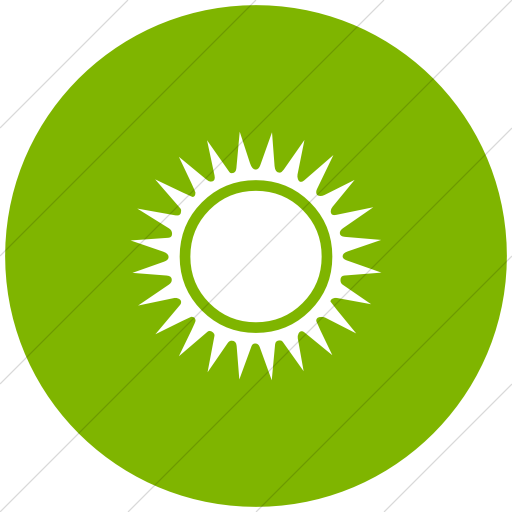 Classica Black Sun With Rays Icon Flat Circle White - Snapchat (512x512)