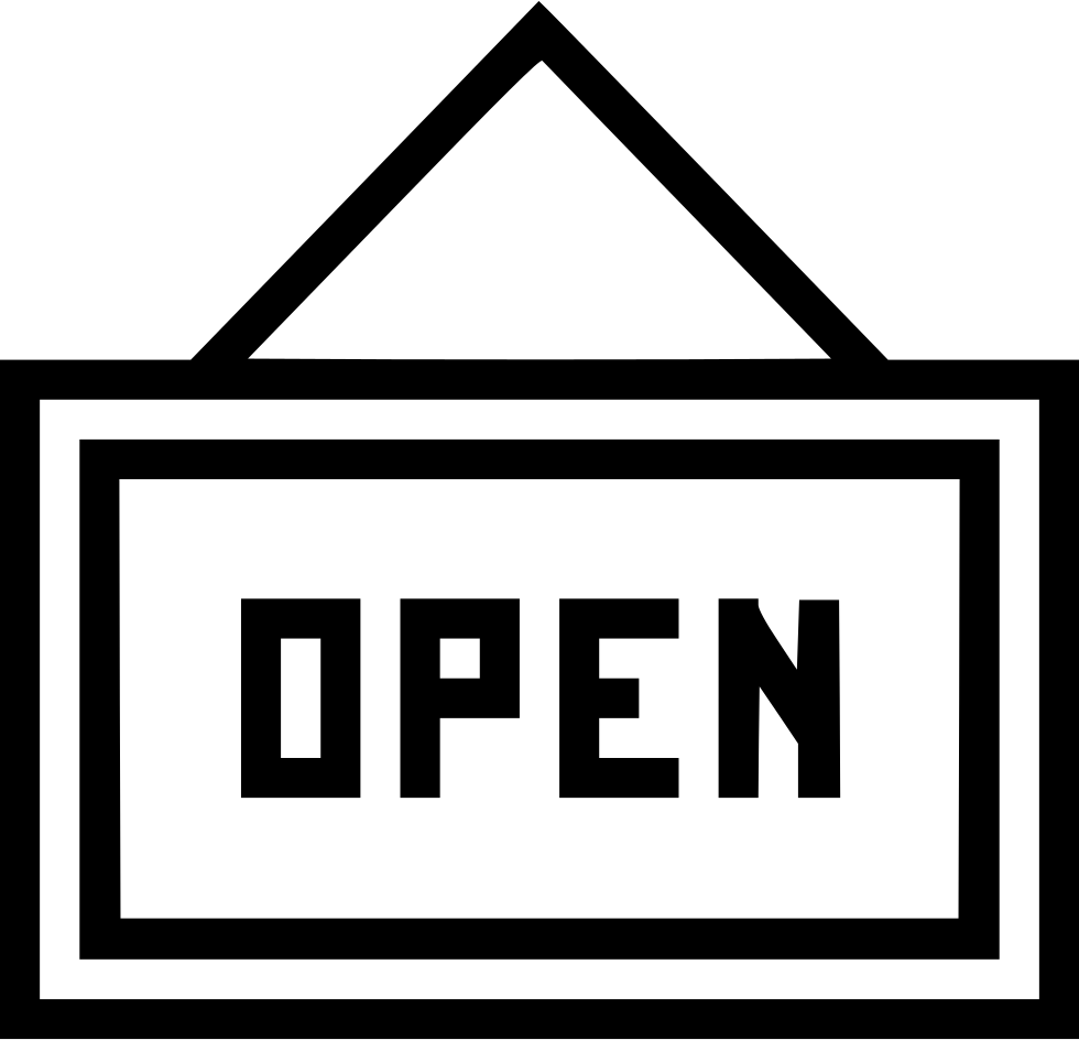 Open Sign Board Shop Comments - Icon (980x944)