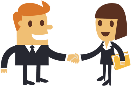 Image Black And White Download Businessman Clipart - Businessman Hand Shake Cartoon (450x300)