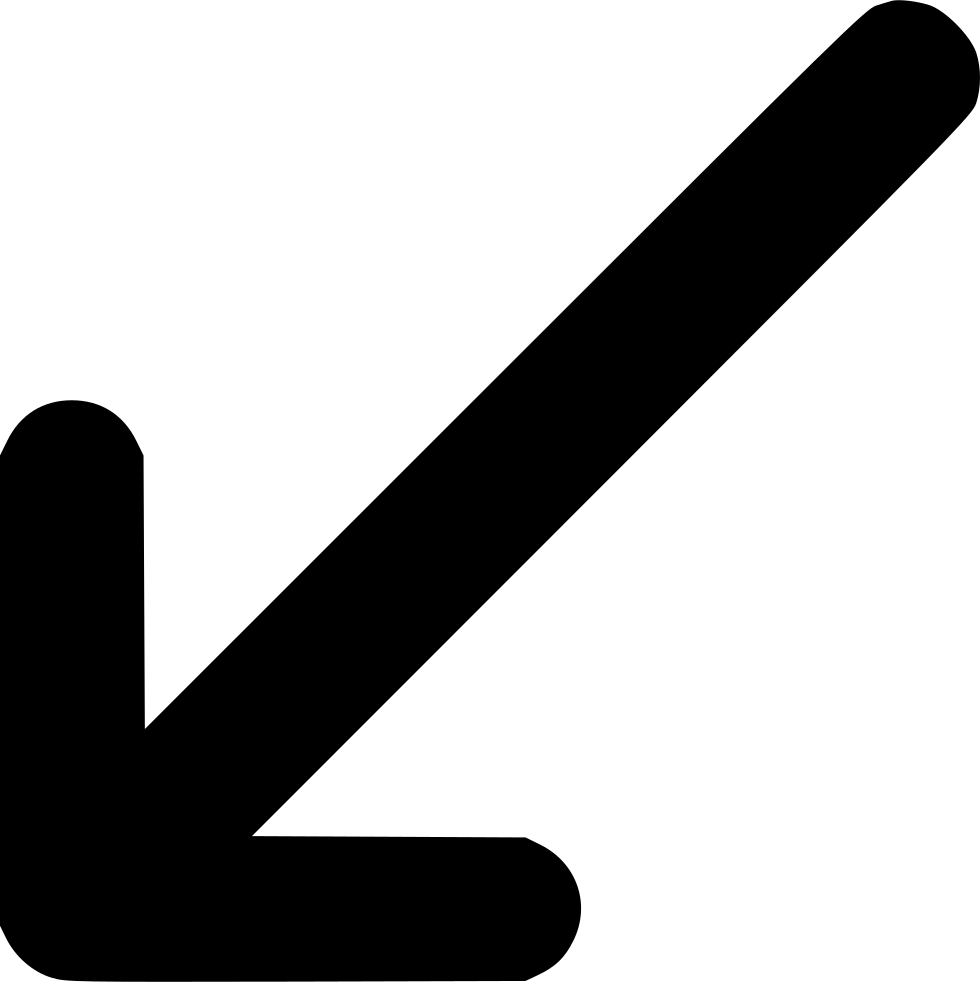 Vector Means Arrow - Down And To The Left Arrow (980x982)