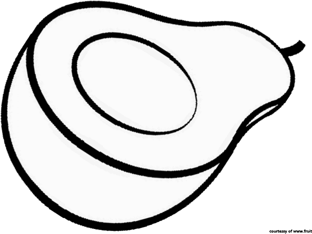 Avocado Clipart Coloring - Avocado (640x480)