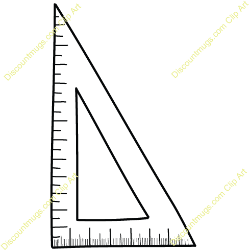 Triangle Clipart Triangle Ruler - Triangle Ruler Clip Art (500x500)