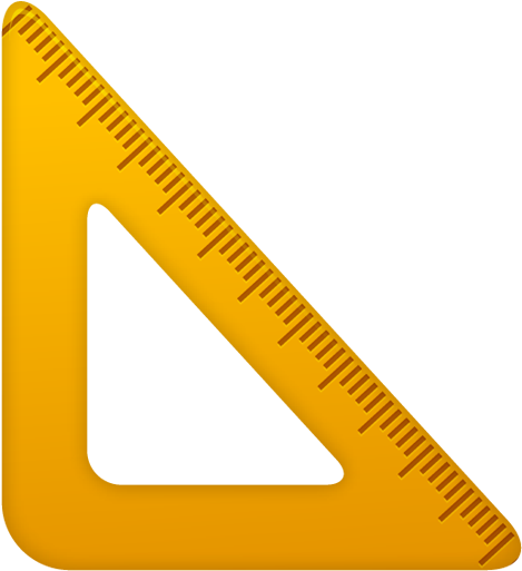 Triangle Clipart Triangular Object - Triangle Ruler Vector Png (512x512)
