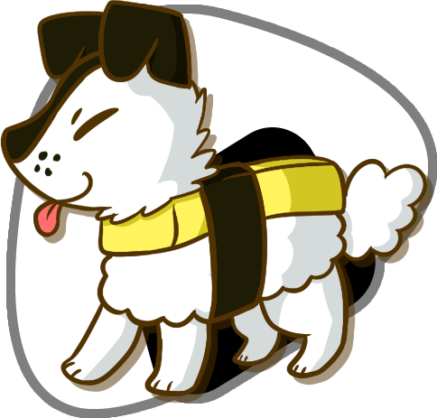 Sushi Dawg - Cartoon (484x463)