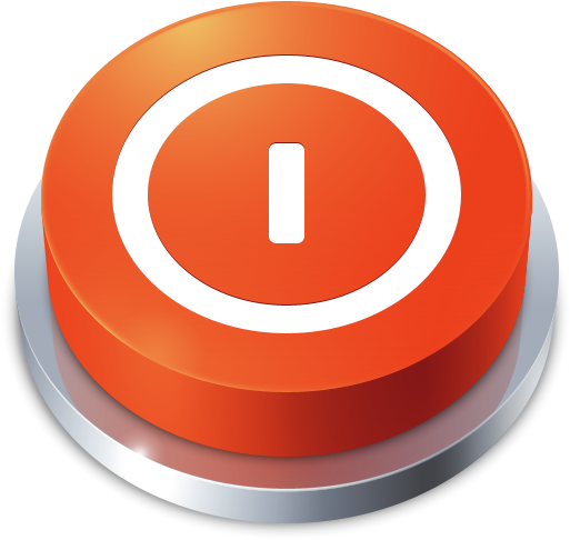 Shutdown Button Clipart Coat - Perspective Button (512x512)