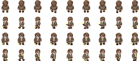 Lets Start A New Unity - 8 Bit Walking Sprite (576x256)