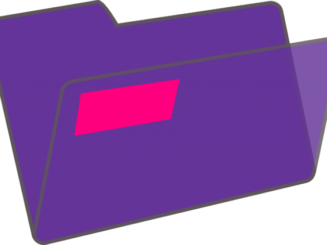 Folder Clipart Purple Folder - Paper (640x480)