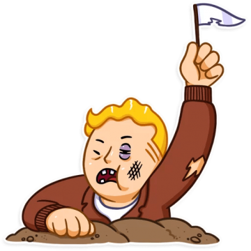 Giveup Defeat Lesion Drubbing Surrender Capitulation - Fallout (360x360)
