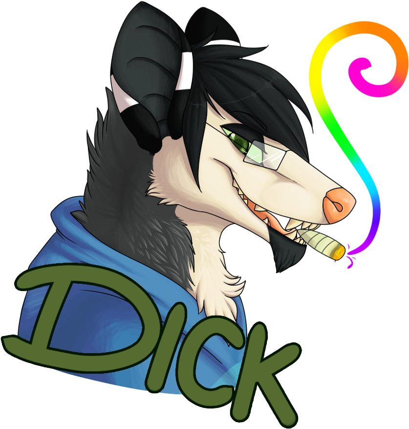 Dick Badge - Cartoon (1000x1000)