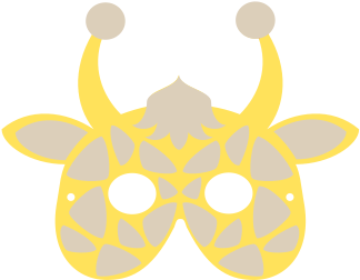 Graphic Free Library Navigation Giraffe - Mask (349x349)