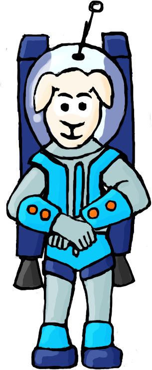 Captain Steve Space Sheep - Cartoon (305x742)