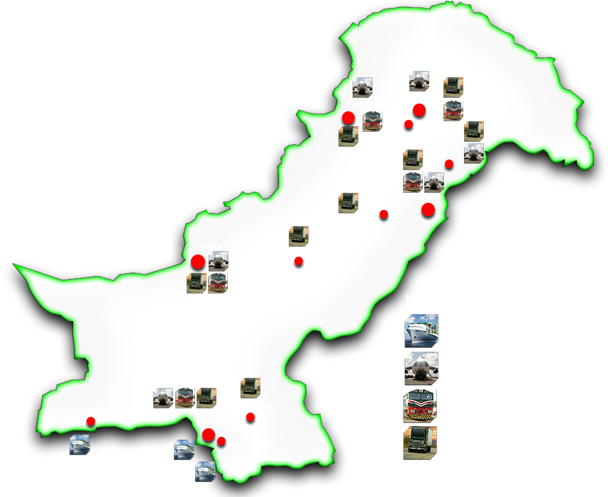 Transportation Map Pakistan - Map (878x700)