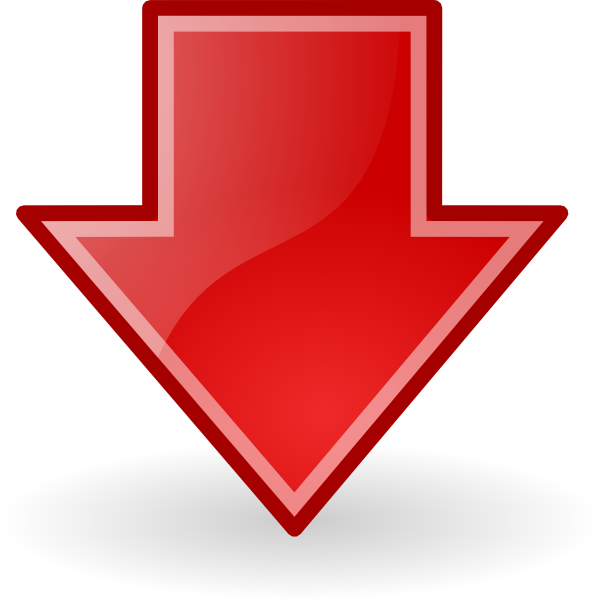 Blue Down Arrow Png (600x600)