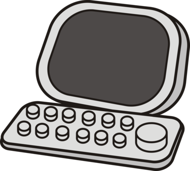 Computer Keyboard Laptop Computer Icons Desktop Computers - Retro Computer Svg (377x340)